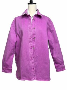 Won Hundred Purple Orchid Zara Heavy Oversized Denim Jacket Top 38
